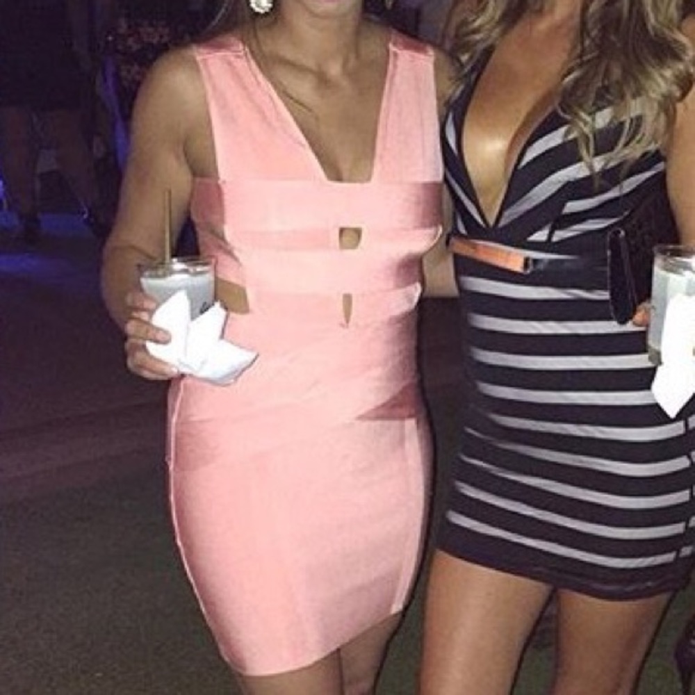 Coral SEXY Bandage Dress